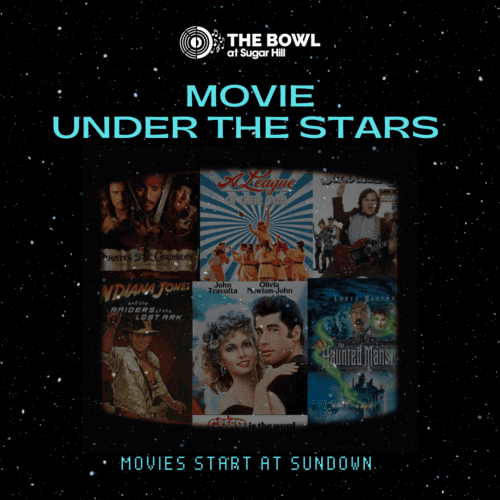 event flyer for Movies under the stars