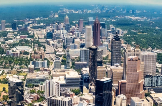 a view of the atlanta skyline to look at some of the safest areas in atlanta