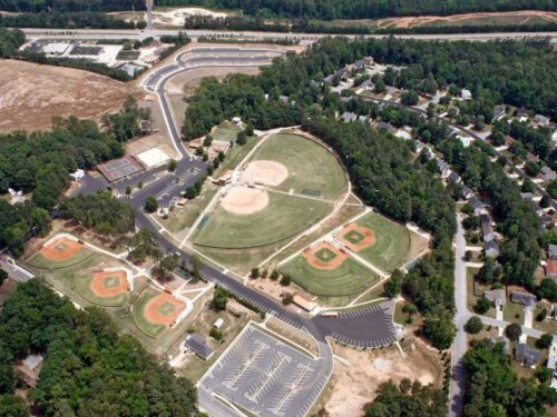 aerial view of E. E. ROBINSON PARK