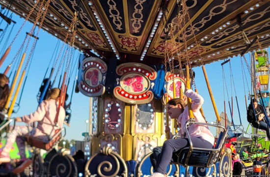 fair ride at the cumming country fair in forsyth county, georgia