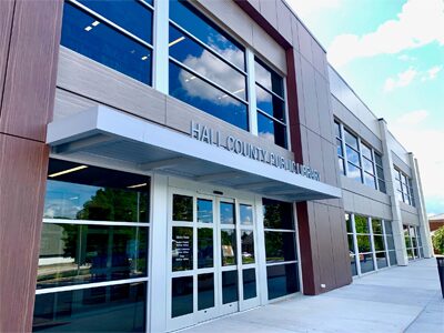 Front entrance to the Gainsville Branch Library